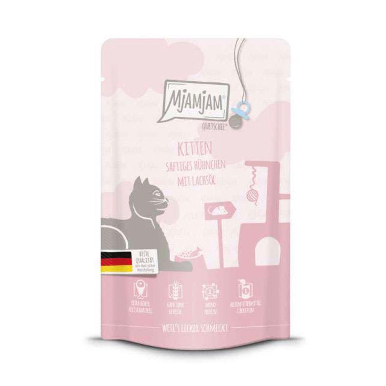 MjAMjAM - Juicy chicken in salmon oil for kitten 125g 