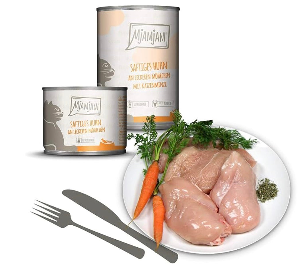 MjAMjAM - Juicy chicken with delicious carrots for cats 200g 