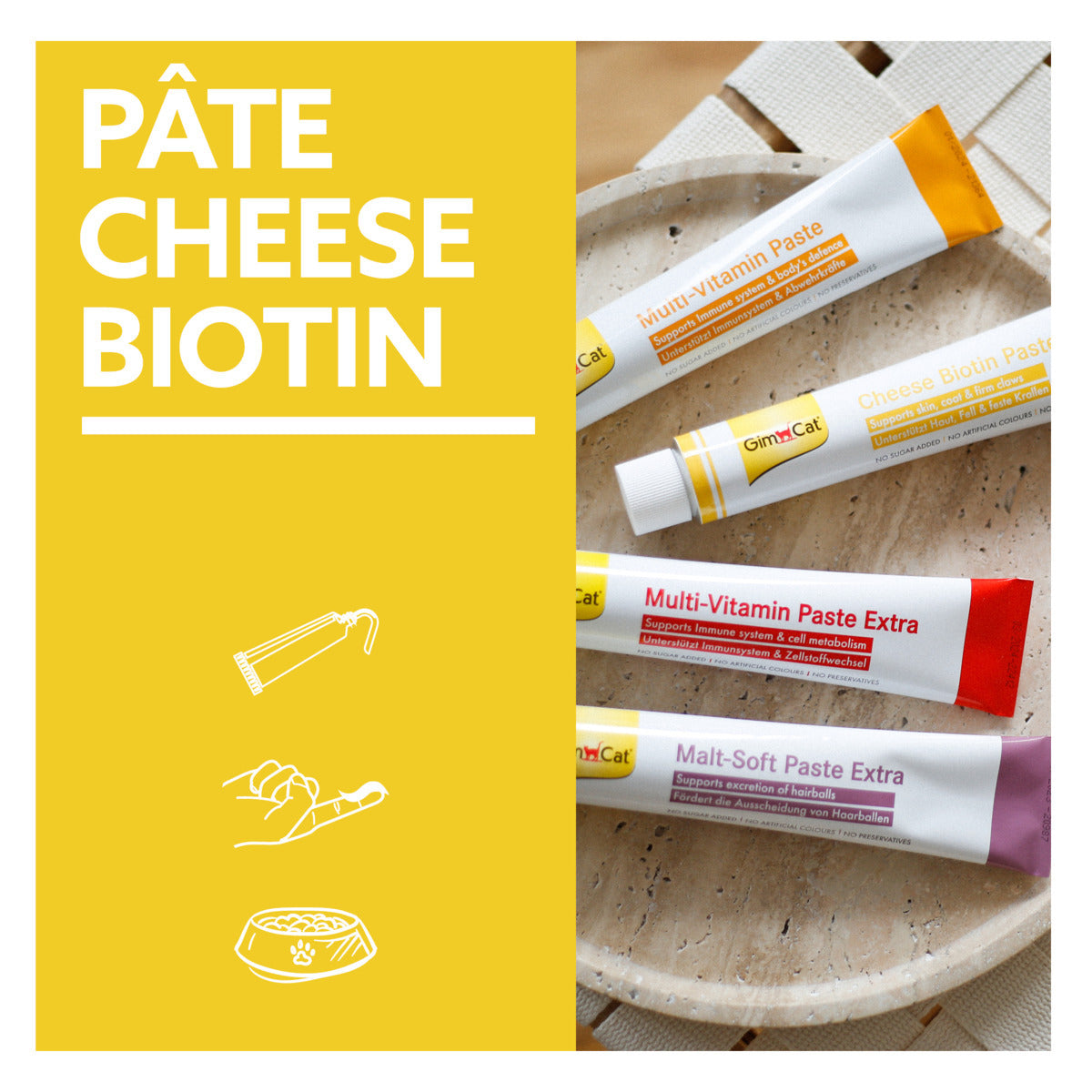 GimCat -  Pâte pour chat Fromage Biotine 200g