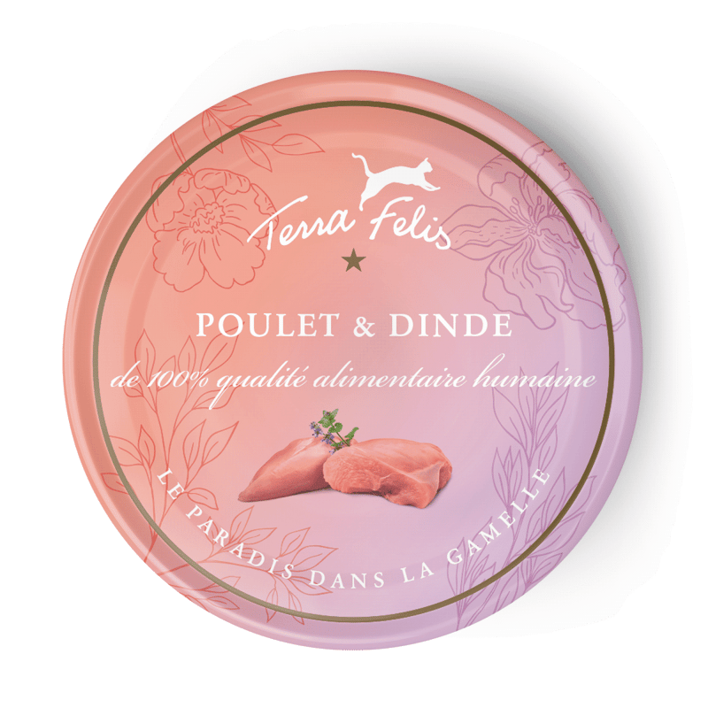 TERRA FELIS - Chicken and Turkey Pâté for cats 80g