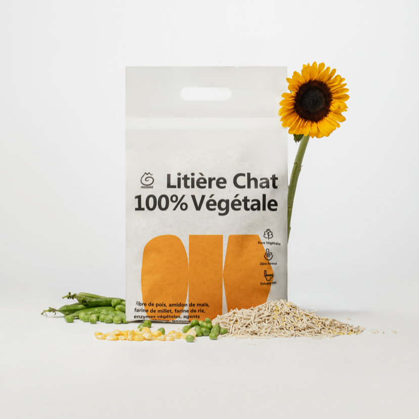 Litière pour chat 100% végétale Moogoo