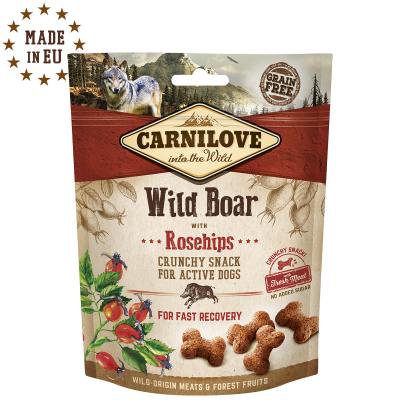 CARNILOVE - Friandises Crunchy Sanglier Et Eglantier Pour Chien, wild boar, for active dogs, for fast recovery, crunchy snack