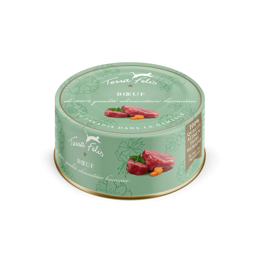 TERRA FELIS - Pâtée Bœuf pour chat 80g