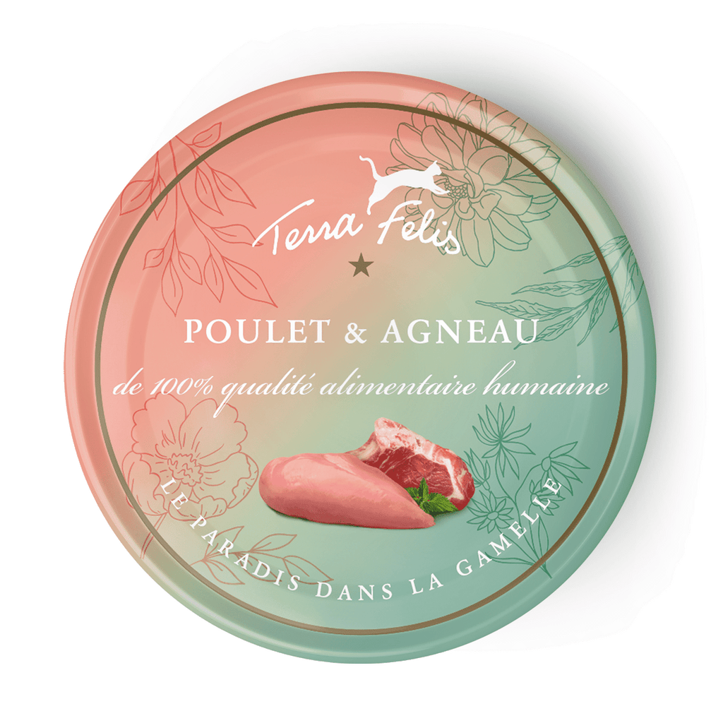 TERRA FELIS - Pâtée Poulet Agneau Pour Chat 80g