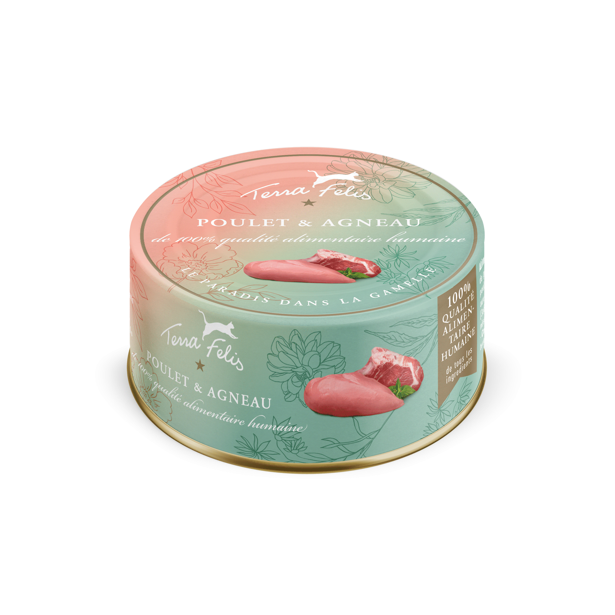 TERRA FELIS - Pâtée Poulet Agneau Pour Chat 80g