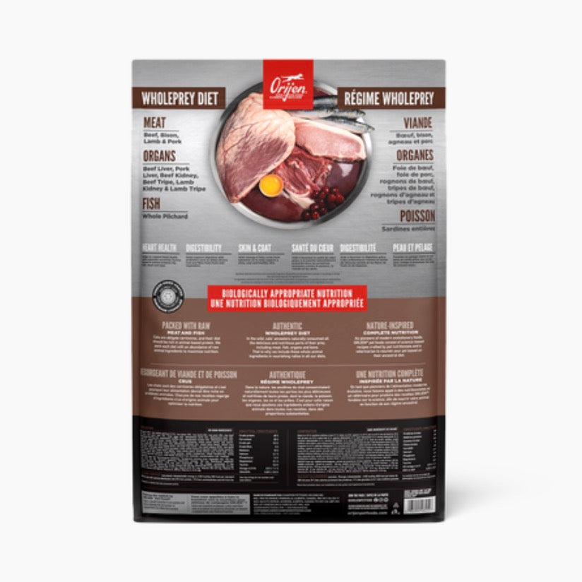 ORIJEN- REGIONAL RED croquettes complètes pour chats 1.8kg