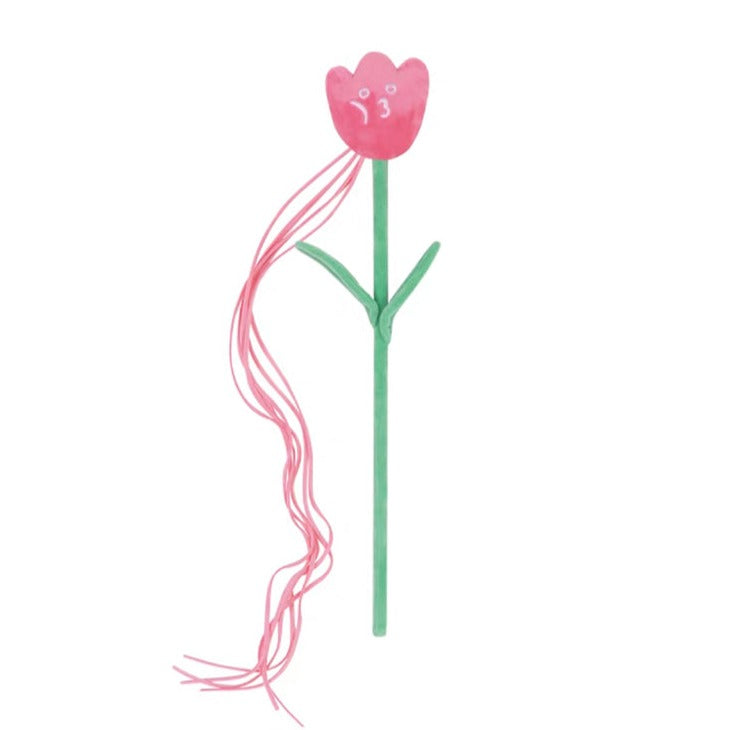 Jouet interactif Purlab - Plumeau fleurs pour chat